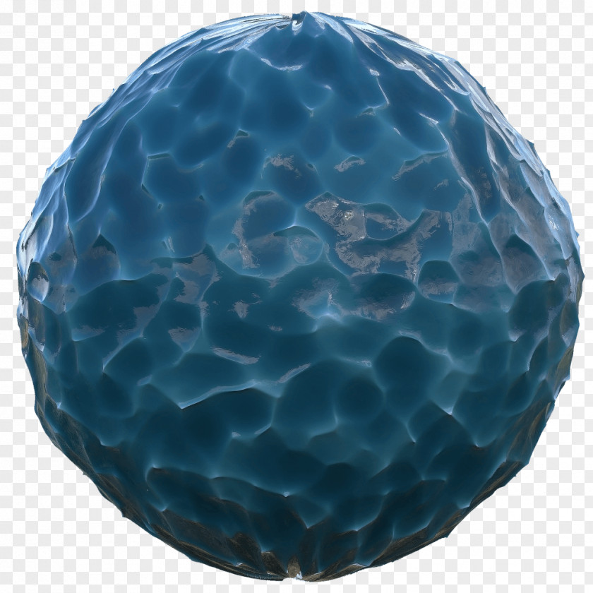 Water Texture Cobalt Blue Sphere PNG