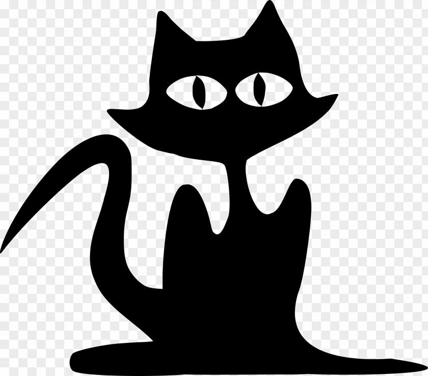Black Cat Snowshoe Silhouette Clip Art PNG