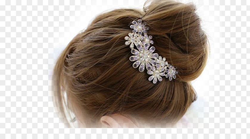 Flower Hair Accessories Comb Amazon.com Bun Fashion Accessory Rhinestone PNG