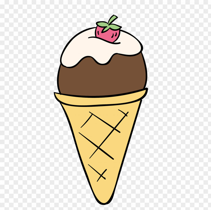 Ice Cream Cones Line Clip Art PNG