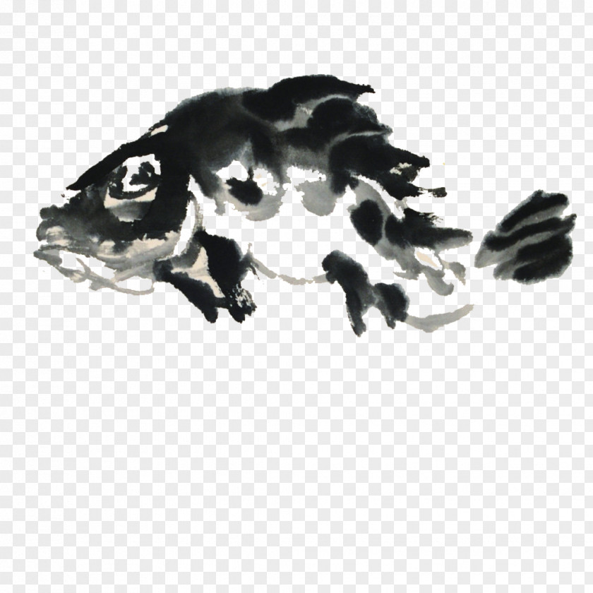 Ink Fish Chinese Painting PNG