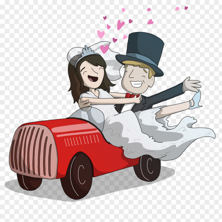 Just Married Cartoon Clip Art PNG