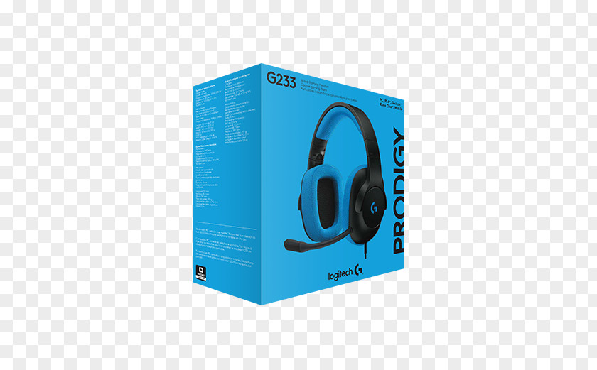 Microphone Logitech G233 Prodigy Gaming Headset Headphones PNG