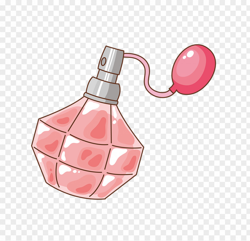 Pink Perfume Cartoon Illustration PNG