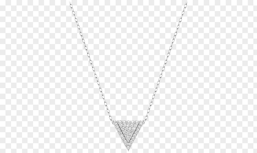 Swarovski Jewelry Diamond Necklace And More Women White Triangle Symmetry Pattern PNG
