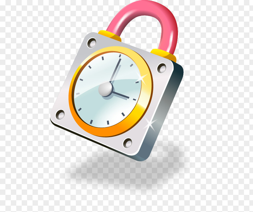 Vector Pattern Lock Alarm 3D Computer Graphics Icon PNG