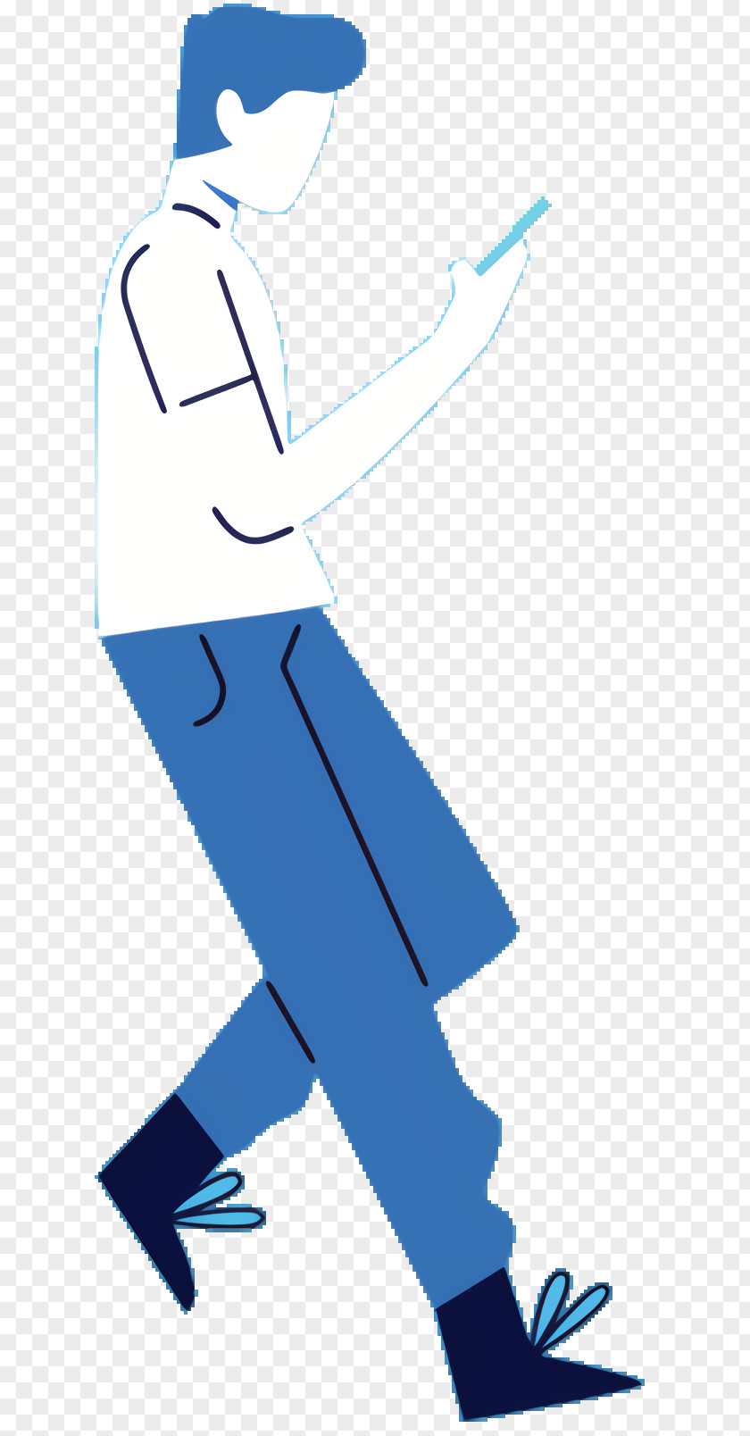 Electric Blue Headgear Line Art PNG