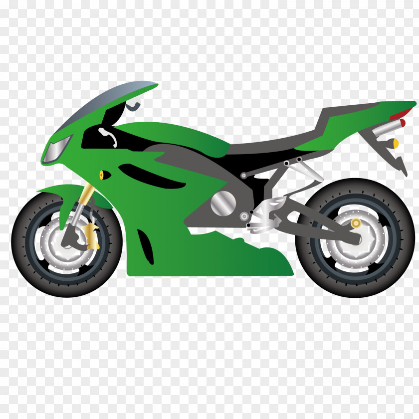 Green Motorcycle Car PNG