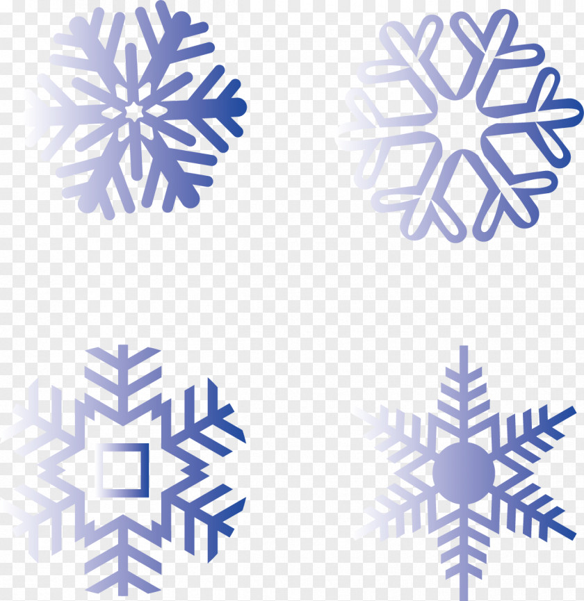 Blue Snowflakes Creative Snowflake Silhouette Winter PNG