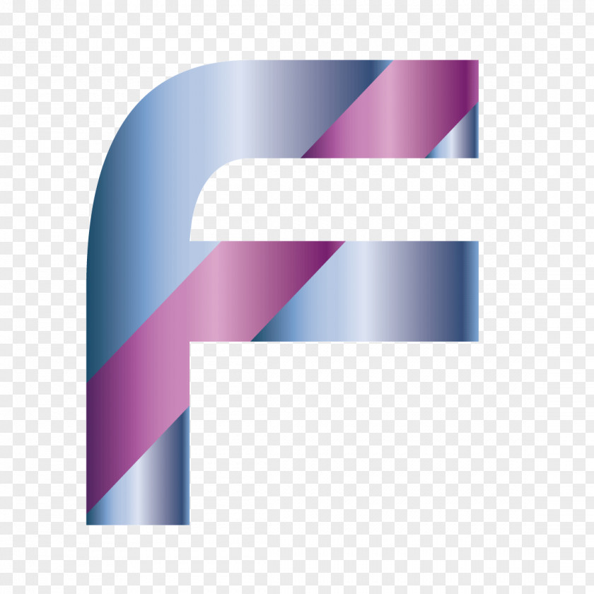 Creative Font F Purple Pattern PNG