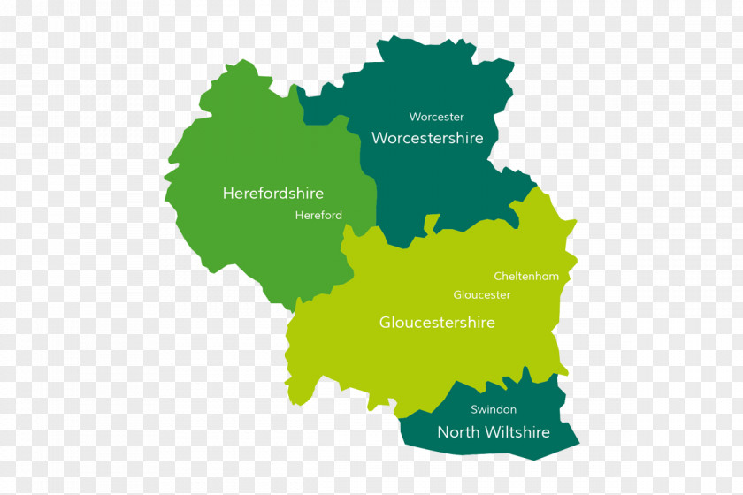 Map Worcestershire Gloucestershire Oxfordshire Warwickshire Wiltshire PNG