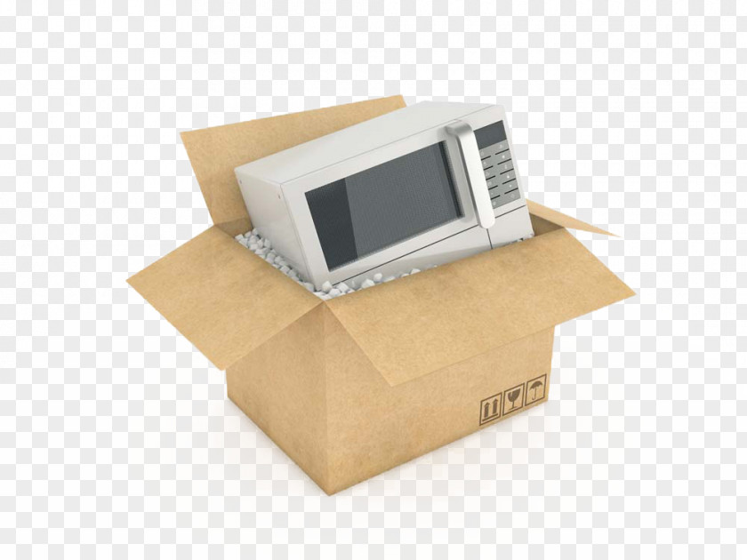 Microwave Brown Cardboard Box Paper PNG