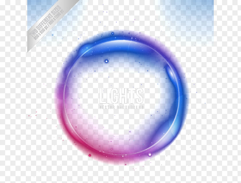 Round Light Effect Circle Blue PNG