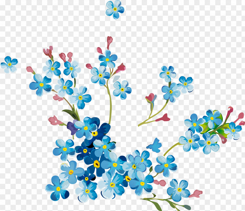Blue Flowers Computer Software PNG