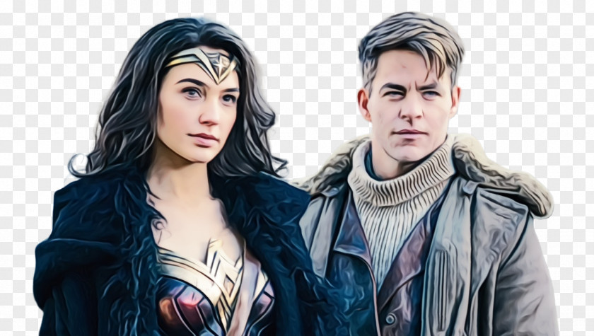 Gal Gadot Wonder Woman 1984 Steve Trevor Chris Pine PNG