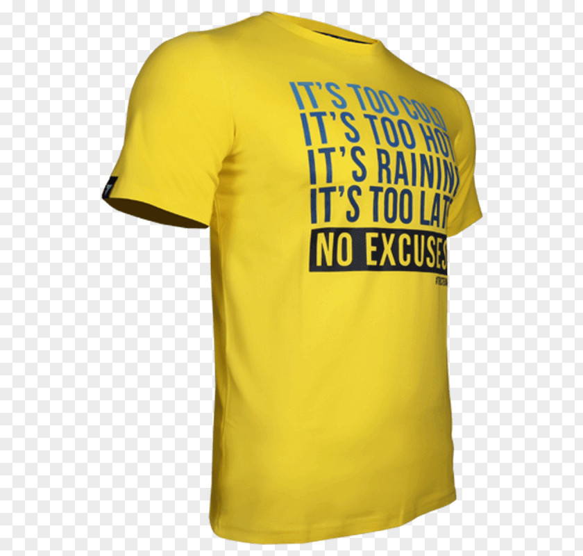 T-shirt Sports Fan Jersey Yellow Sleeveless Shirt No Excuses PNG