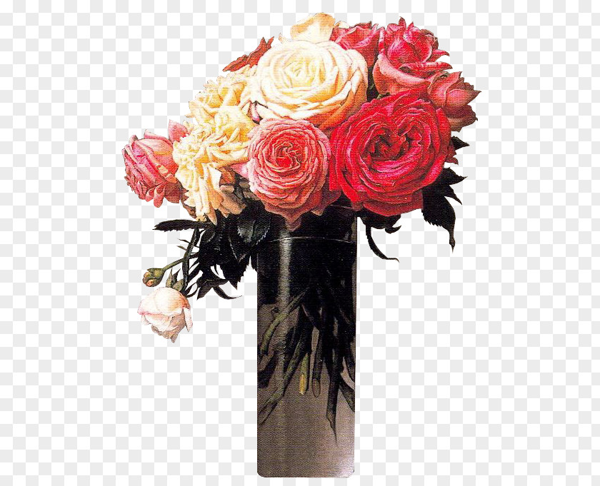 Vase Garden Roses Floral Design Cut Flowers Flower Bouquet PNG