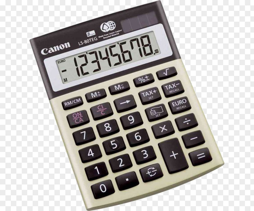 Calculator Electric Battery Canon LS-80 TEG Hardware/Electronic Number PNG