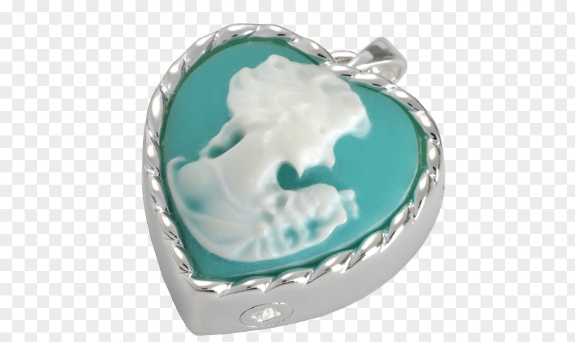 Gold Turquoise Cremation Memorial Jewelry: 14k Solid White Heart Marine Green Cameo Platinum Jewellery PNG