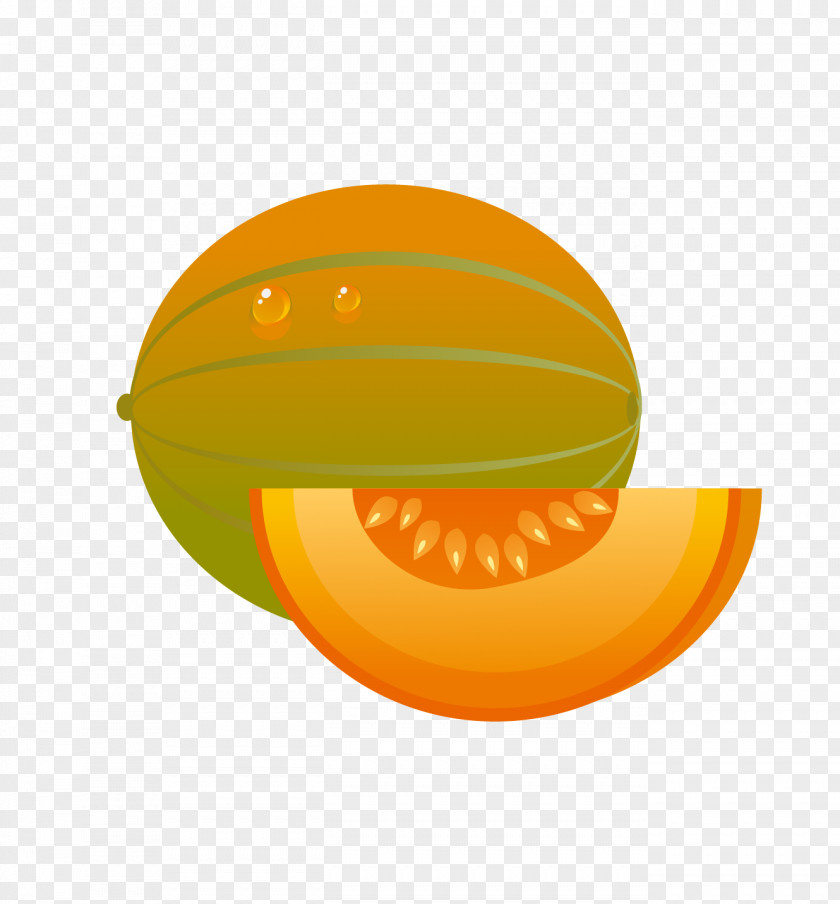 Hand-painted Cartoon Melon Hami Cantaloupe Drawing PNG