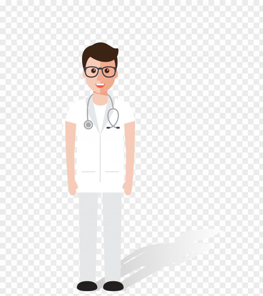Vector Cartoon Male Doctor Material Cute Physician PNG