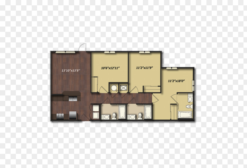 Apartment Floor Plan Campus Village Apartments House Bedroom PNG