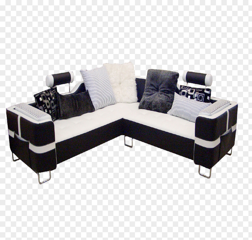 Black And White Sofa Bed Couch PNG