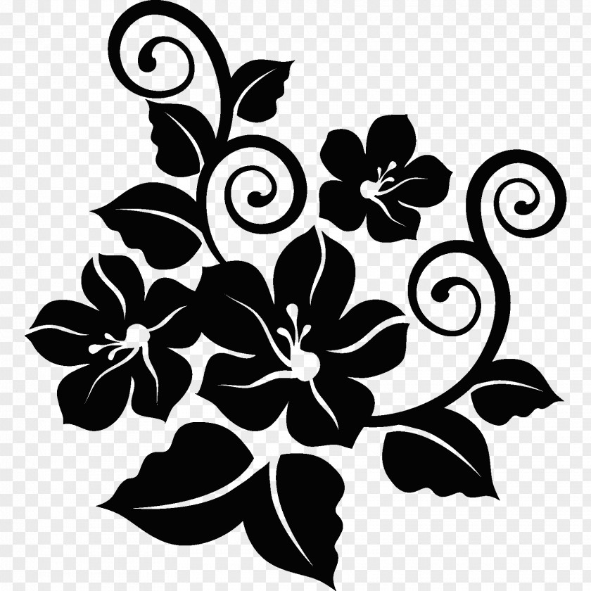 Leaf Floral Design Monochrome Petal PNG