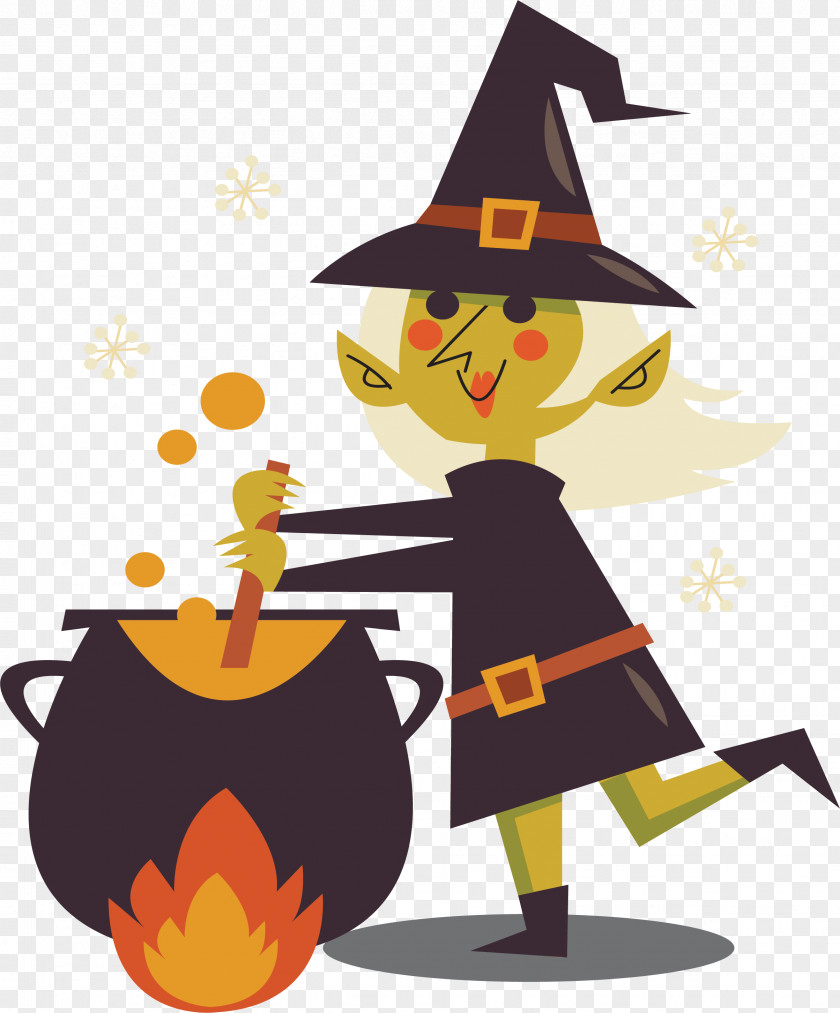 The Witch Who Boils Potions Potion Clip Art PNG