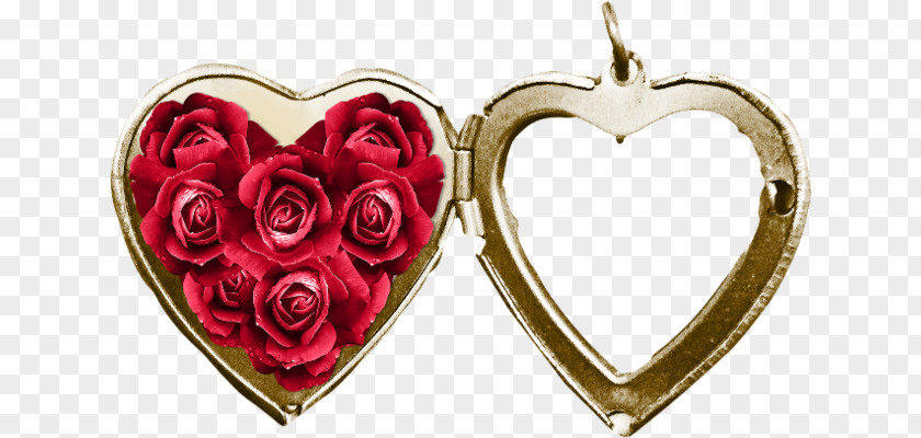 Garden Roses Locket Valentine's Day PNG