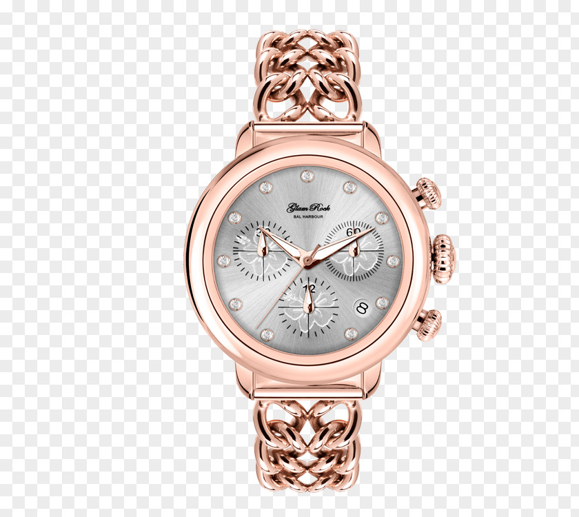 Metalcoated Crystal Analog Watch Quartz Clock Bracelet Jewellery PNG