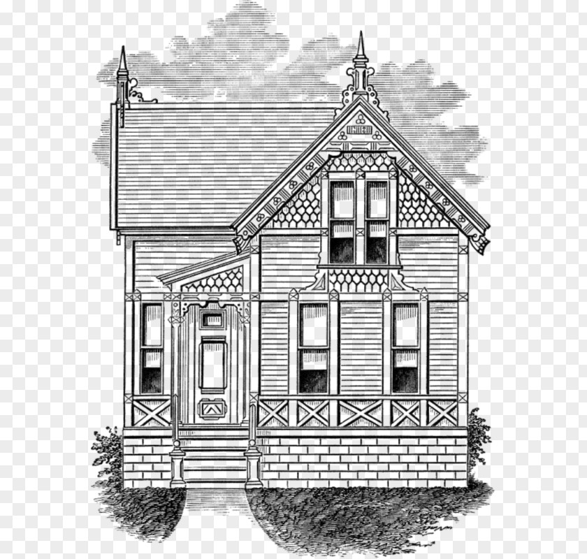 Realistic House Illustrations Clip Art Victorian Illustration Image PNG