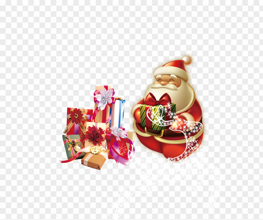 Santa Claus Giving Gifts Free High-resolution Images Gift Christmas Decoration Ornament PNG