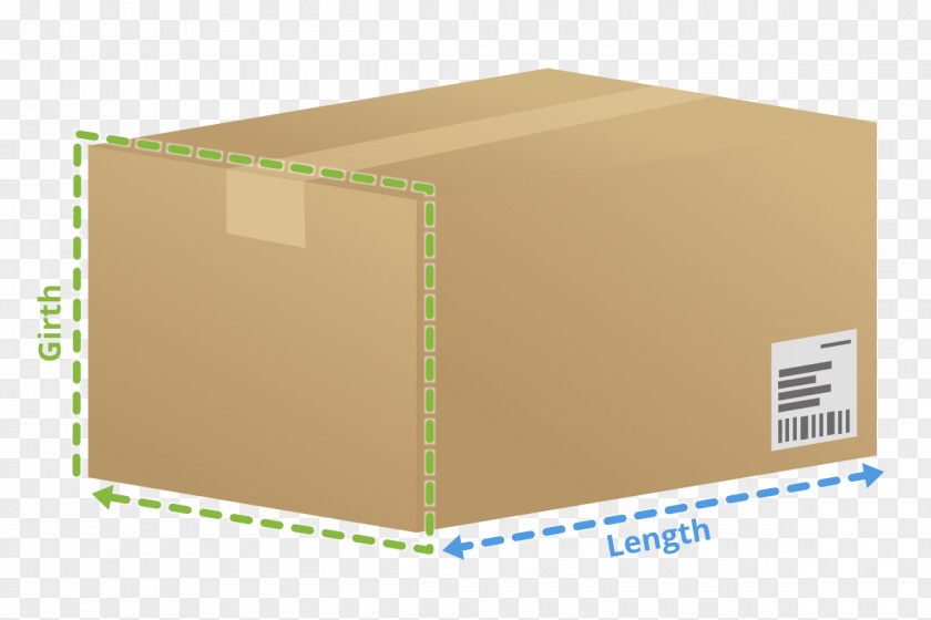 Large Parcel Cardboard Packaging And Labeling Box Package Delivery PNG