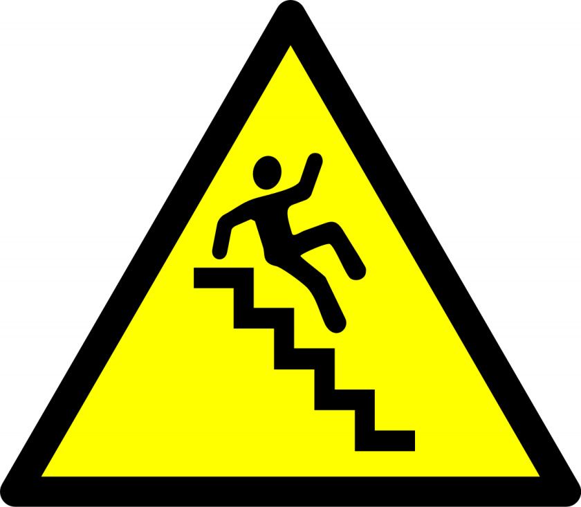 Safety Sign Clipart Warning Stairs Hazard Symbol Clip Art PNG