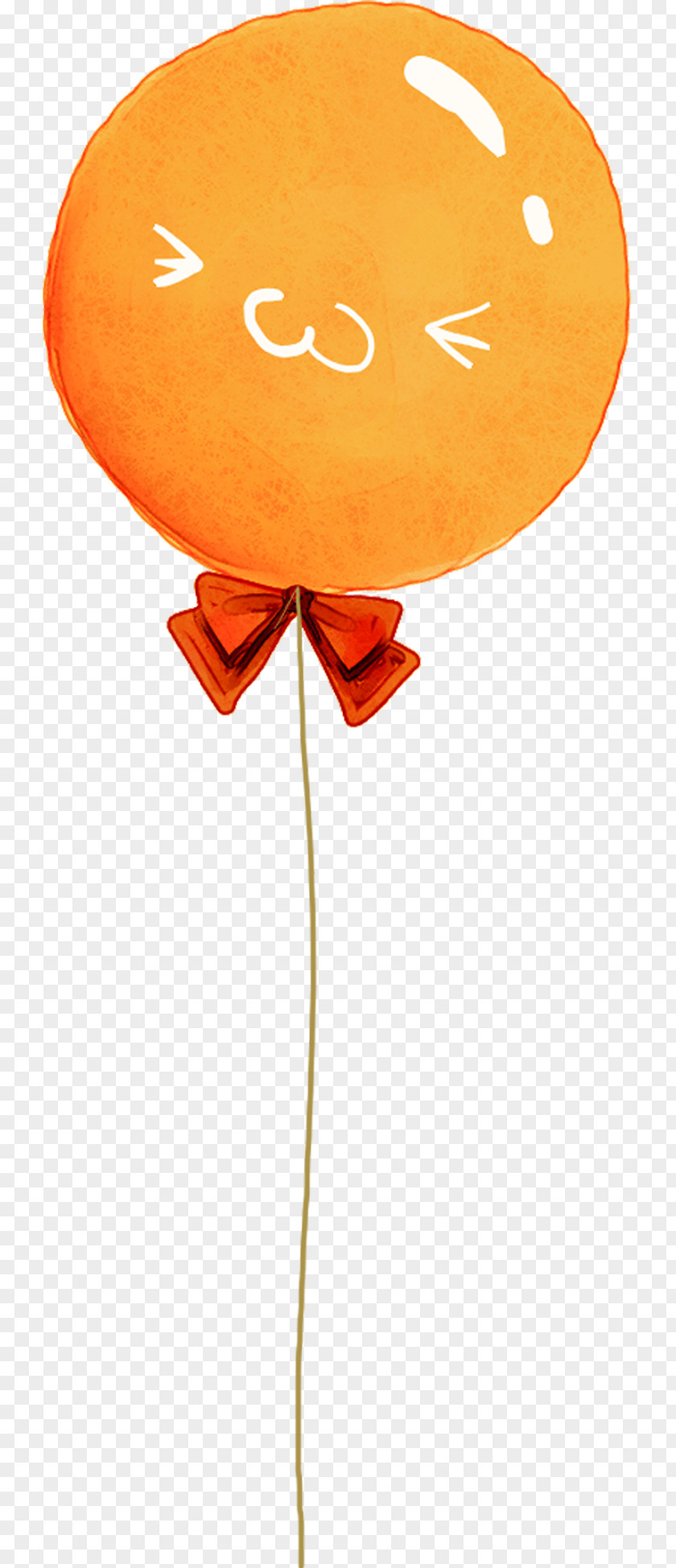 Cartoon Orange Balloon PNG