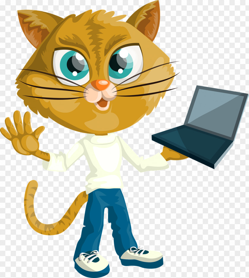 Holder Cat Laptop Computer Chromebook PNG