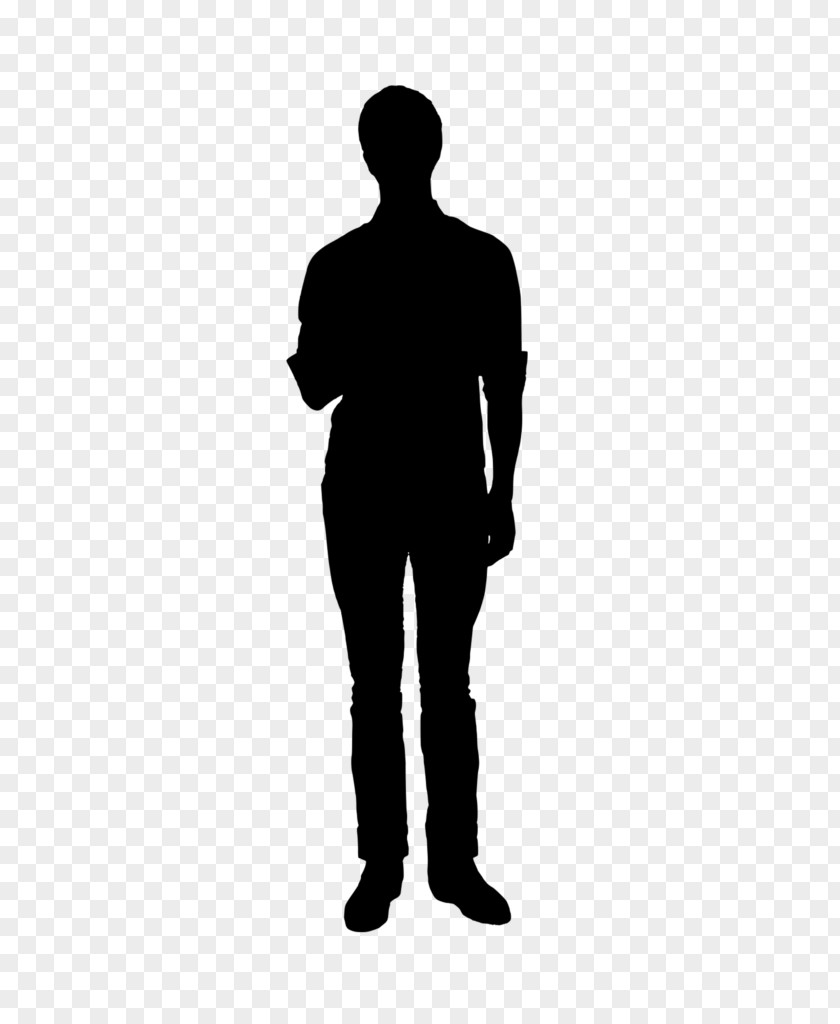 Standing Black Silhouette Sleeve Male PNG