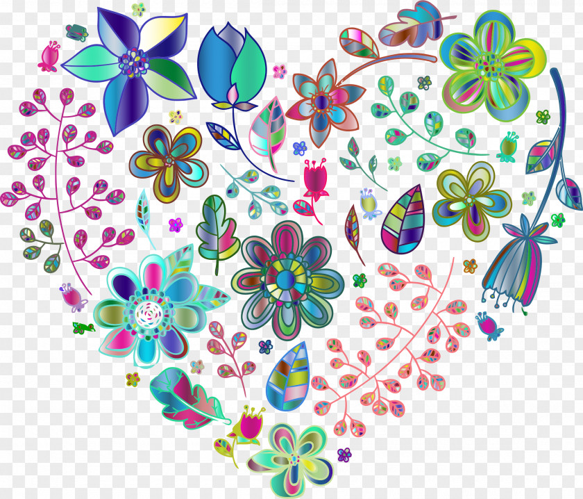 Floral Flower Desktop Wallpaper Heart Clip Art PNG