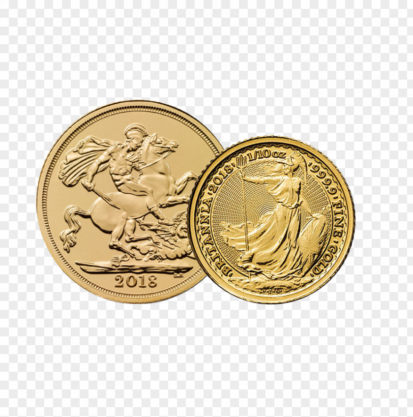 Gold Coins Sovereign Bullion Coin As An Investment PNG