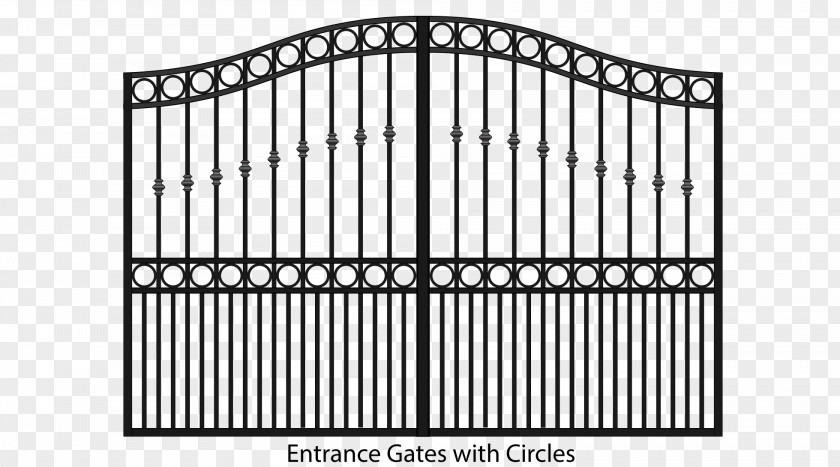 Movable Arch Design Gate Wrought Iron Fence Window Guard Rail PNG