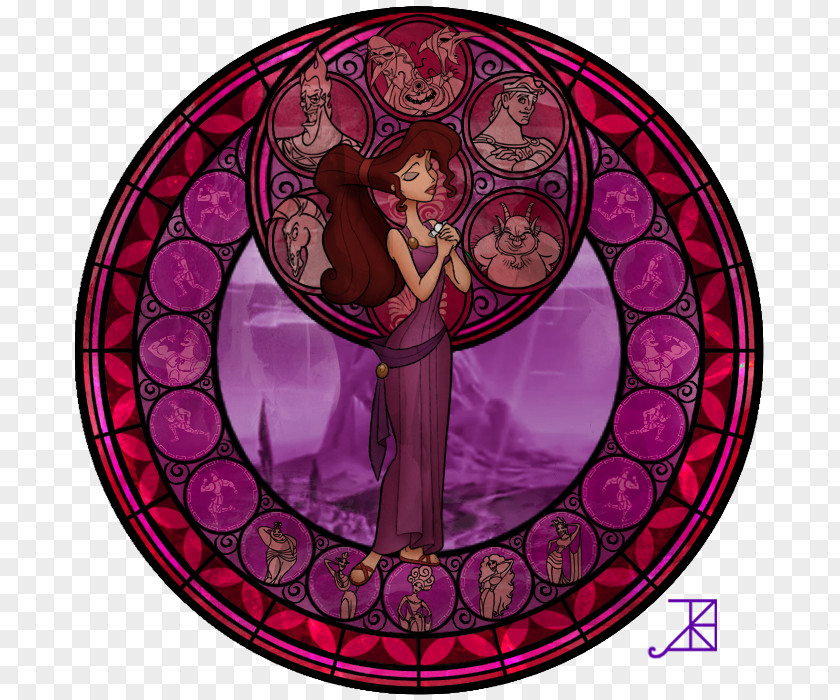 Window Megara Stained Glass Kingdom Hearts PNG