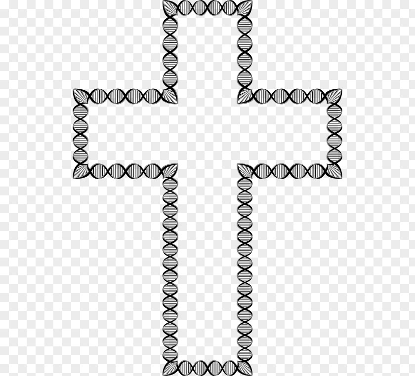 Christian Cross And Flame Nucleic Acid Double Helix Crucifix PNG
