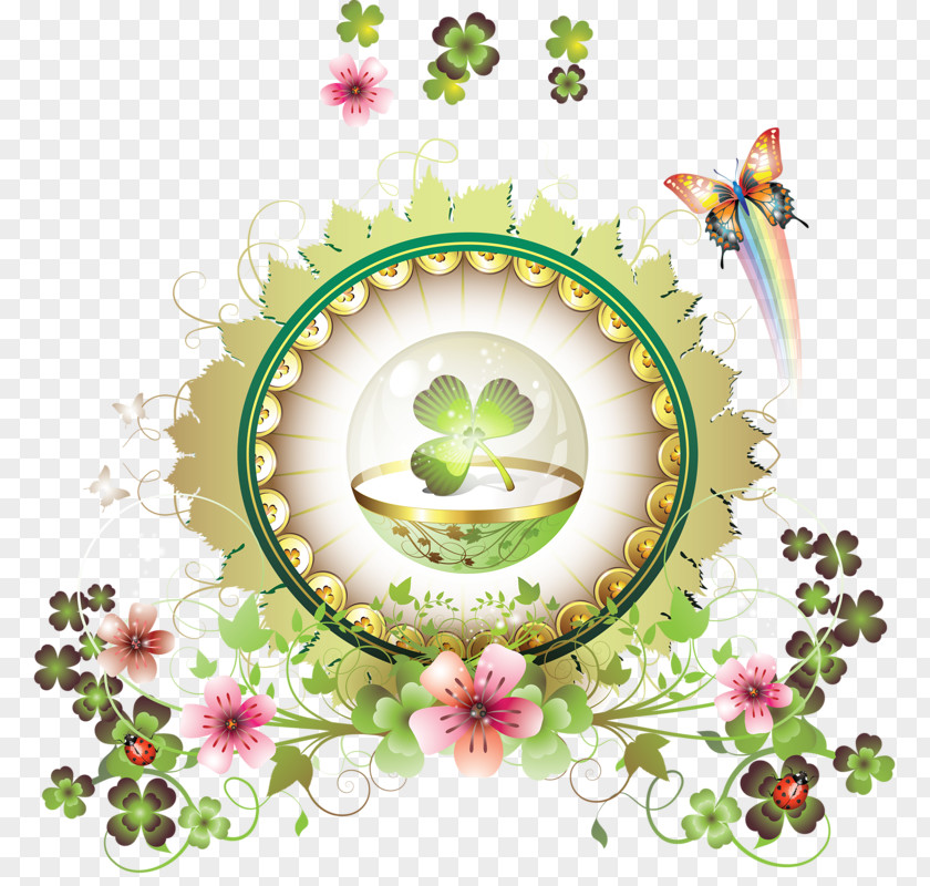 Clover Four-leaf Saint Patrick's Day Luck Clip Art PNG