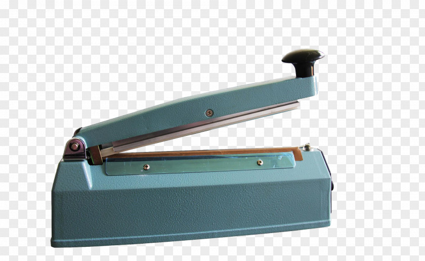 Light Blue Mini Sealer Material Machine PNG