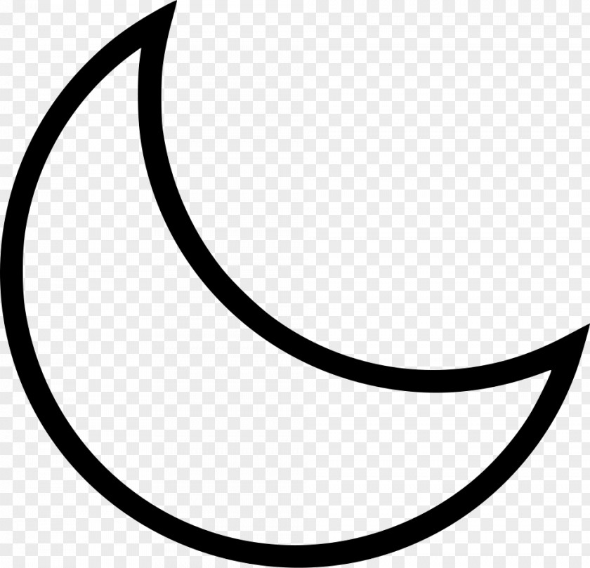 Outline Of The Moon White Clip Art PNG