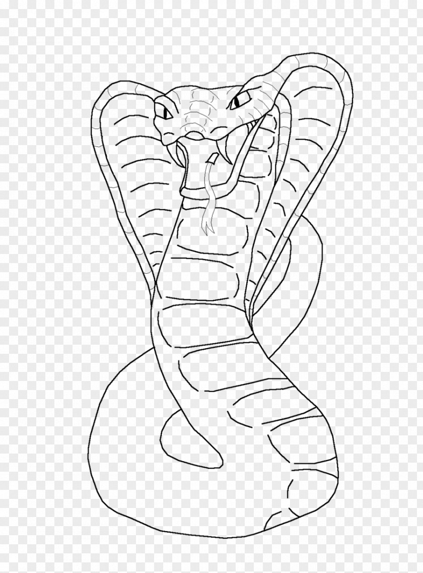 Snake Line Art King Cobra Drawing PNG