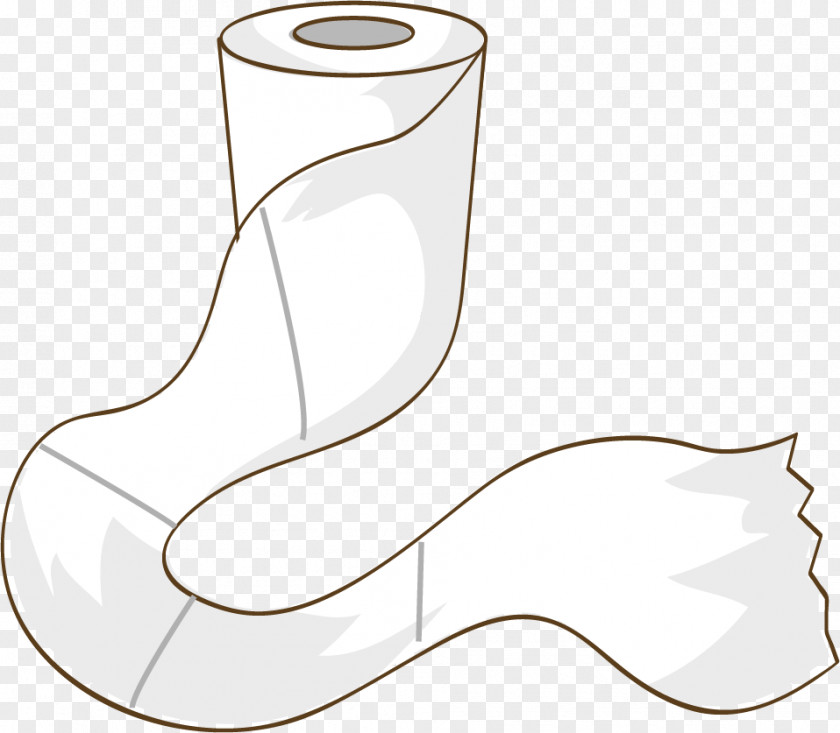 Vector Hand-painted Toilet Paper Euclidean PNG