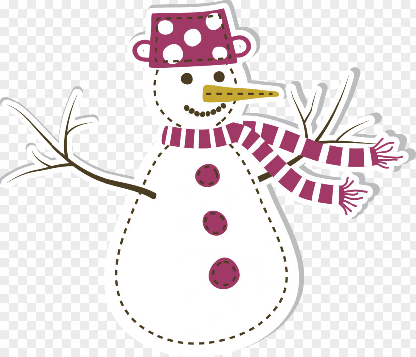 Vector Snowman Santa Claus Christmas Card PNG
