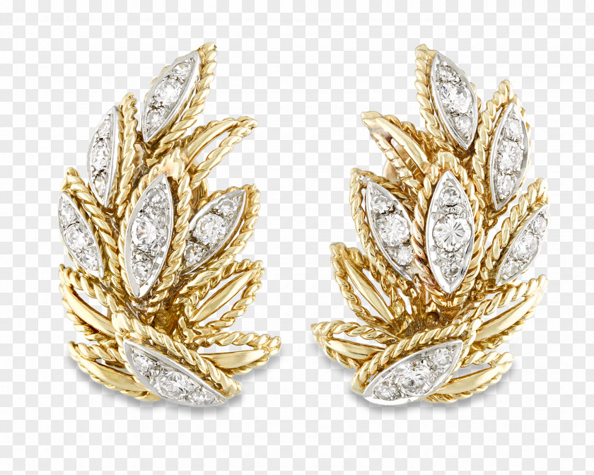 Gold Earrings Earring Van Cleef & Arpels Carat Diamond Ruby PNG